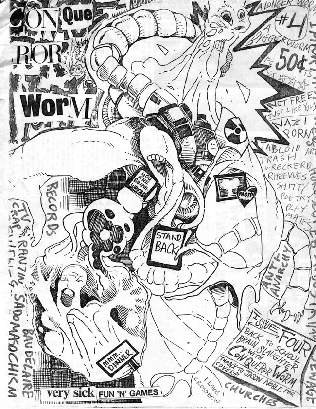 Cover of Conqueror Worm zine issue 4