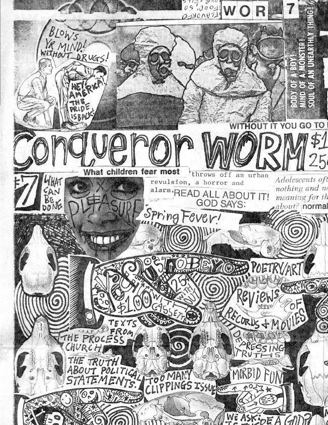 Cover of Conqueror Worm zine issue 7
